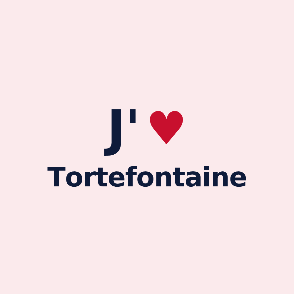 Magnet personnalisé Tortefontaine — design J'aime Tortefontaine