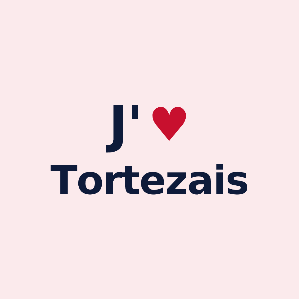 Magnet personnalisé Tortezais — design J'aime Tortezais