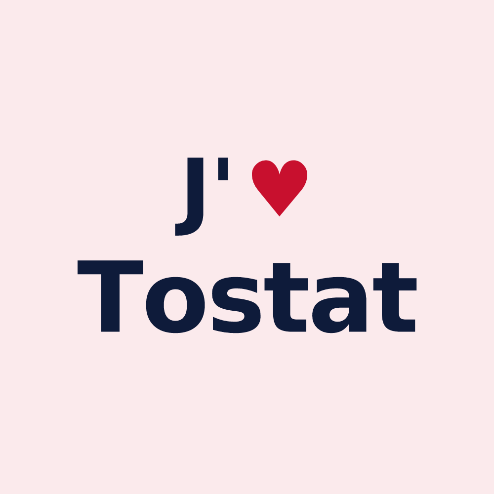 Magnet personnalisé Tostat — design J'aime Tostat