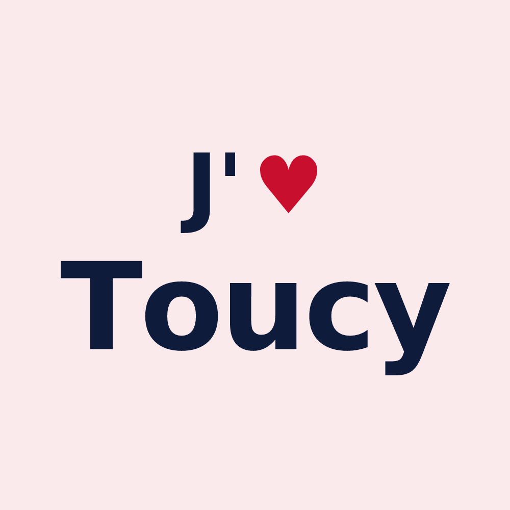 Magnet personnalisé Toucy — design J'aime Toucy