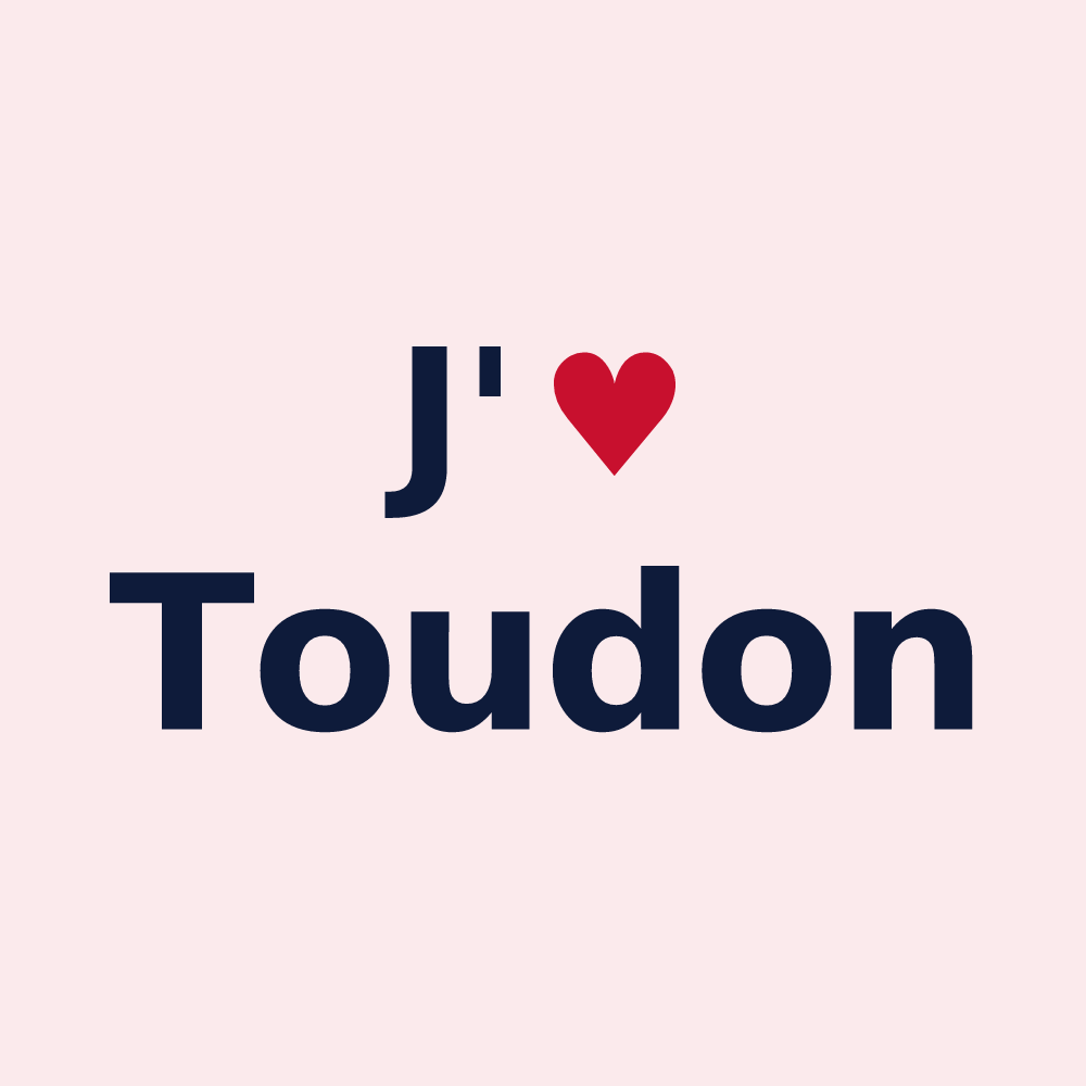 Magnet personnalisé Toudon — design J'aime Toudon