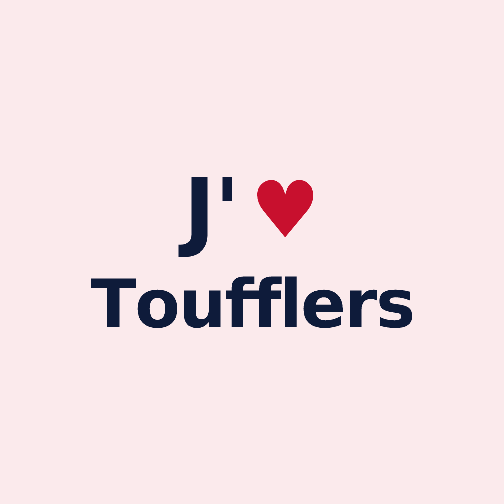 Magnet personnalisé Toufflers — design J'aime Toufflers