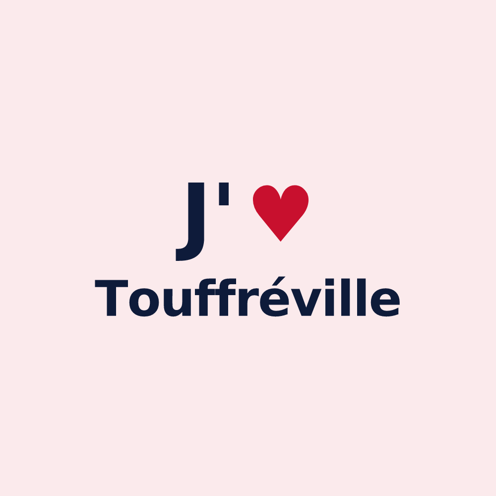 Magnet personnalisé Touffréville — design J'aime Touffréville