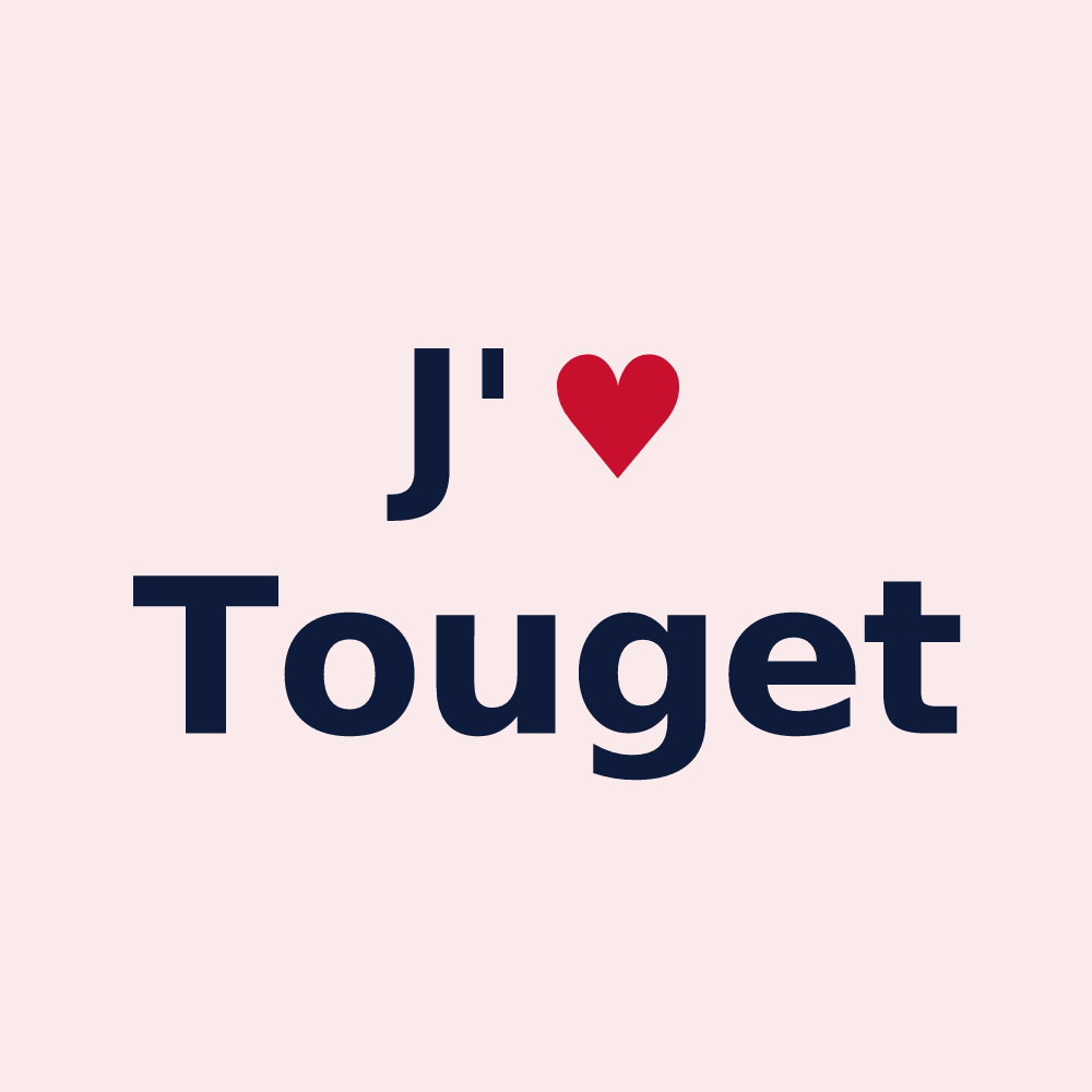 Magnet personnalisé Touget — design J'aime Touget