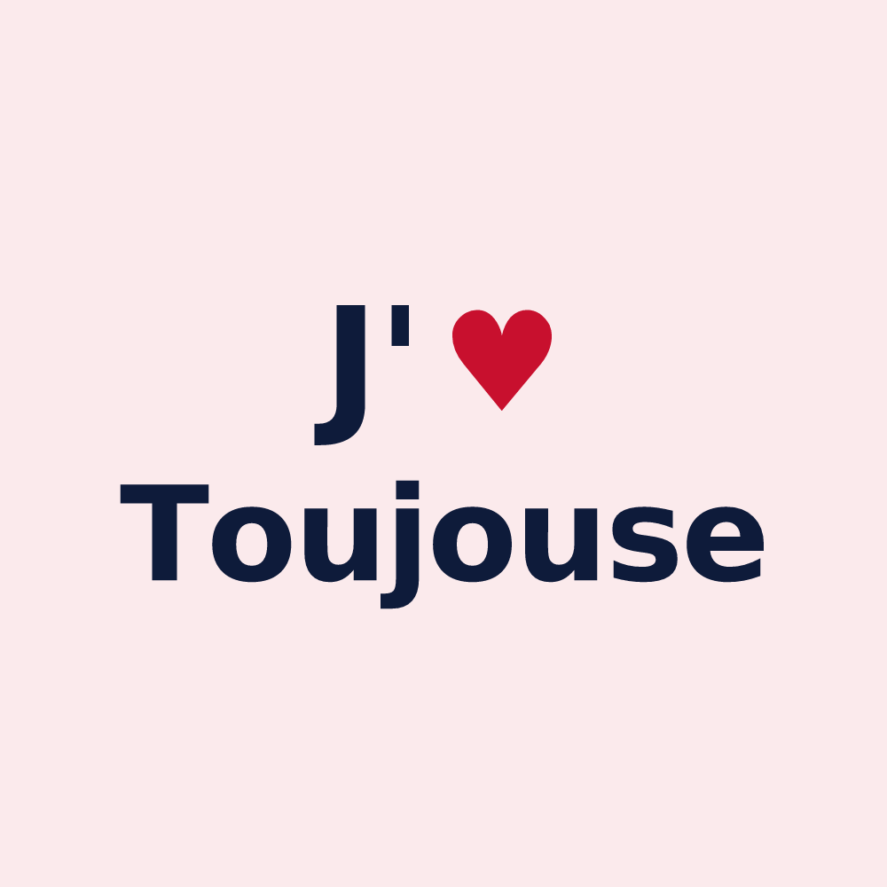 Magnet personnalisé Toujouse — design J'aime Toujouse