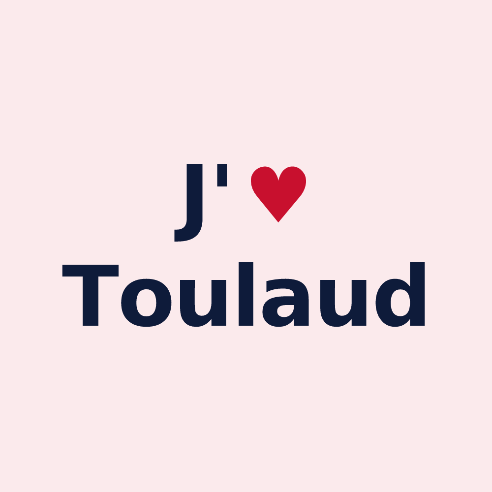 Magnet personnalisé Toulaud — design J'aime Toulaud