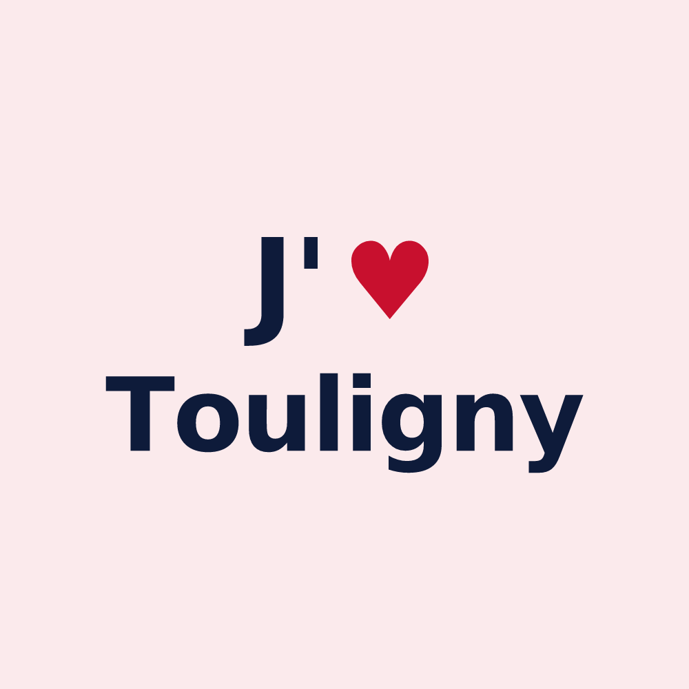 Magnet personnalisé Touligny — design J'aime Touligny