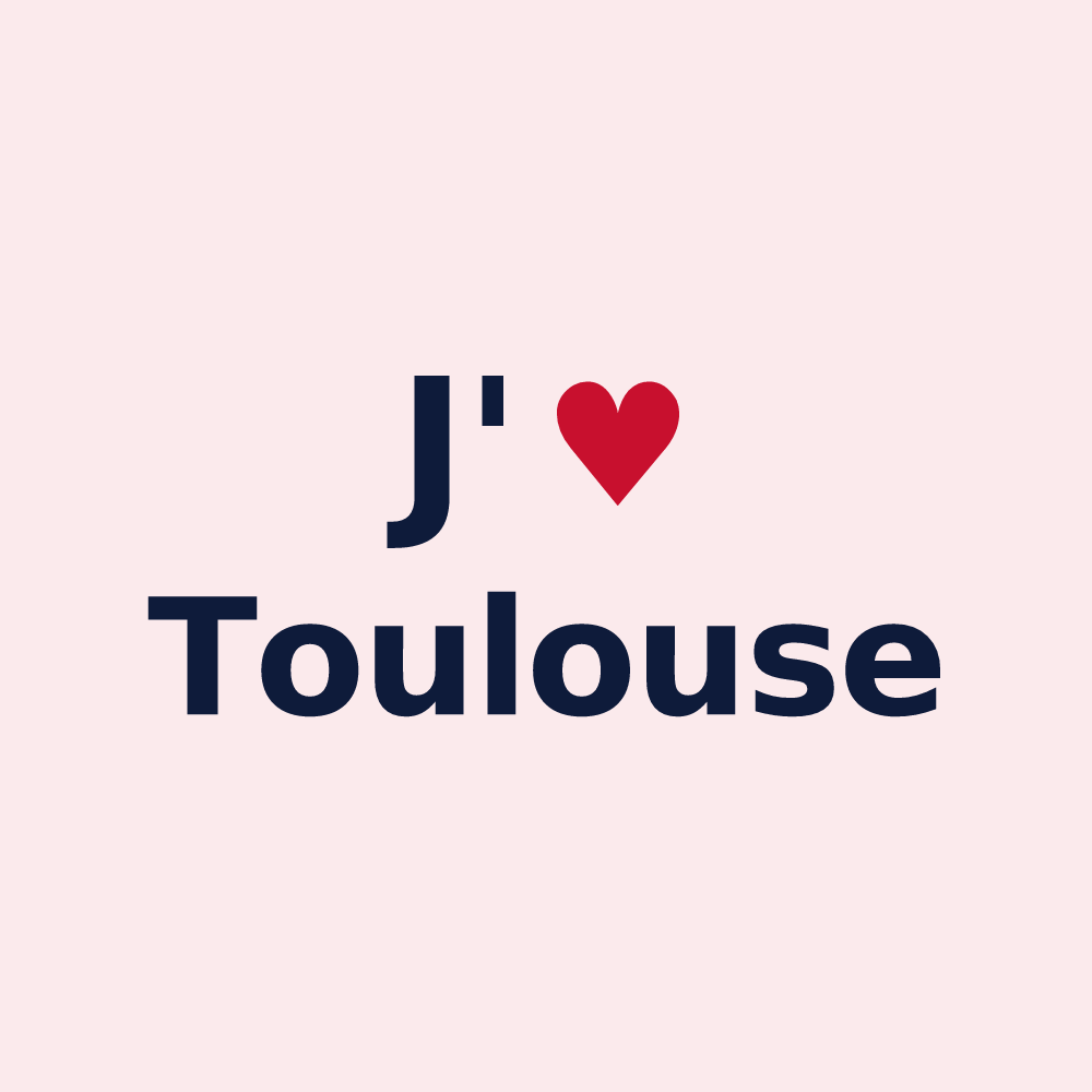 Magnet personnalisé Toulouse — design J'aime Toulouse