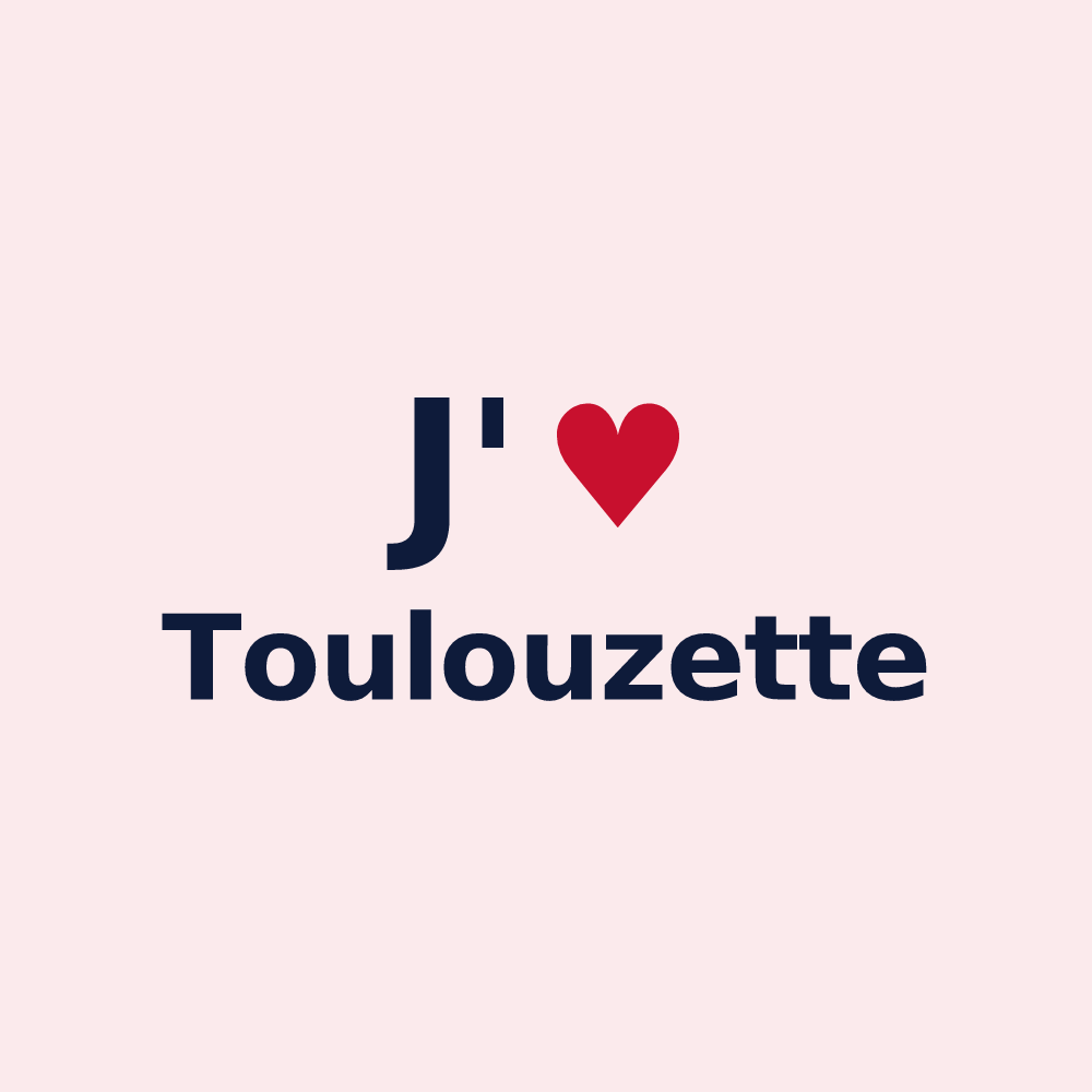 Magnet personnalisé Toulouzette — design J'aime Toulouzette