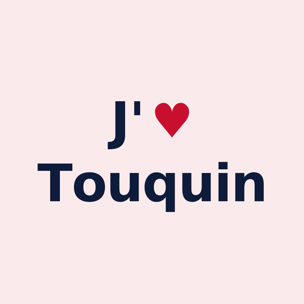 Magnet personnalisé Touquin — design J'aime Touquin
