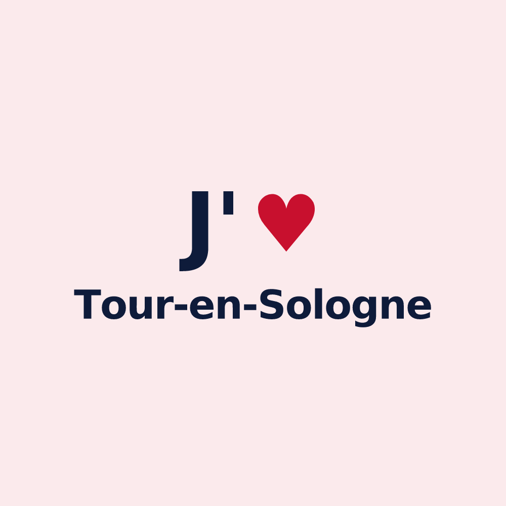 Magnet personnalisé Tour-en-Sologne — design J'aime Tour-en-Sologne