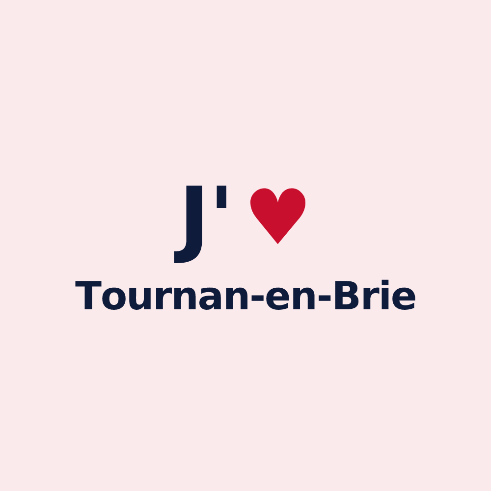 Magnet personnalisé Tournan-en-Brie — design J'aime Tournan-en-Brie