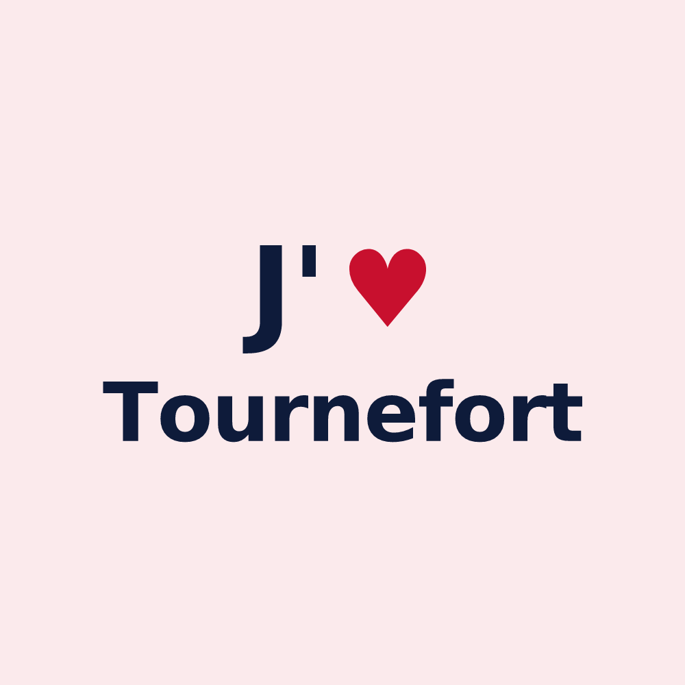 Magnet personnalisé Tournefort — design « J'aime Tournefort » imprimé sur le magnet