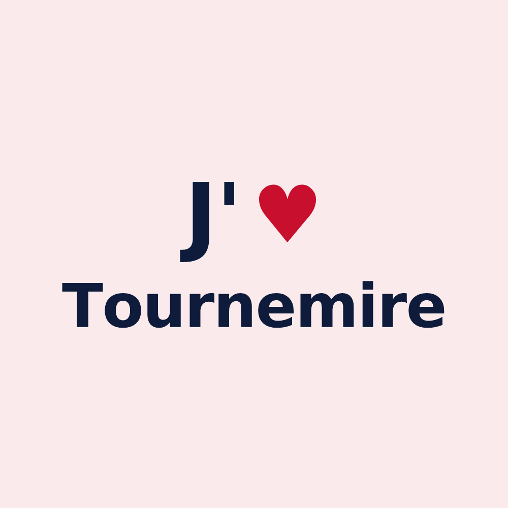 Magnet personnalisé Tournemire — design « J'aime Tournemire » imprimé sur le magnet