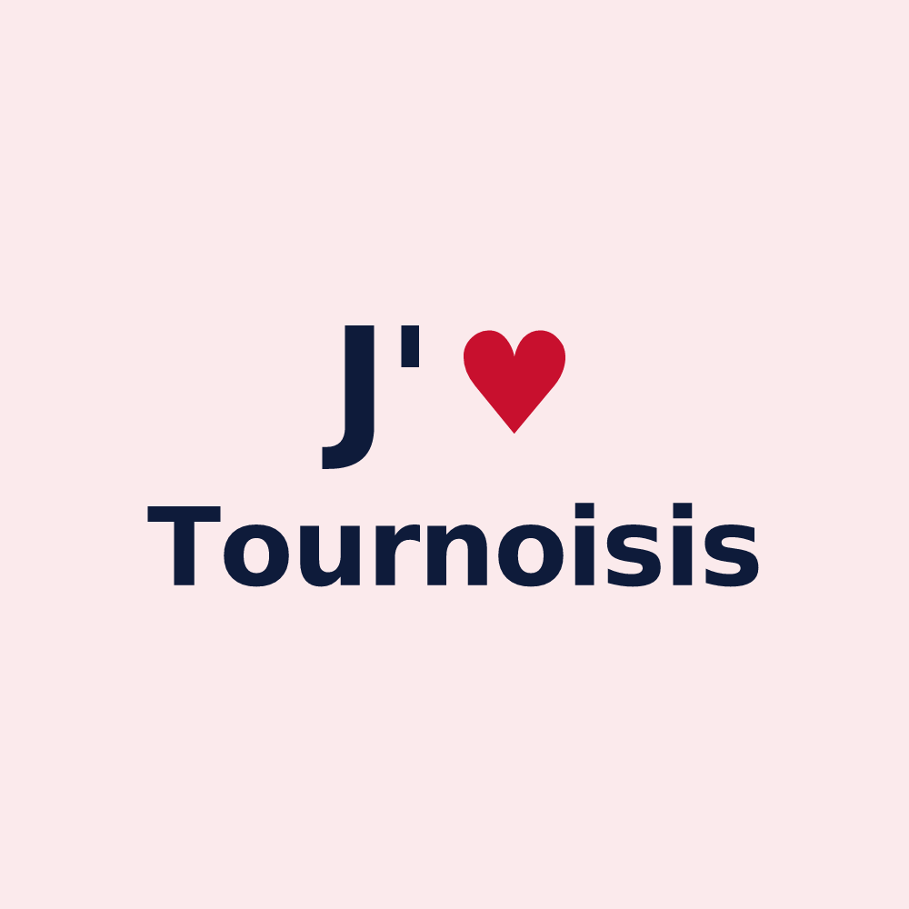 Magnet personnalisé Tournoisis — design J'aime Tournoisis