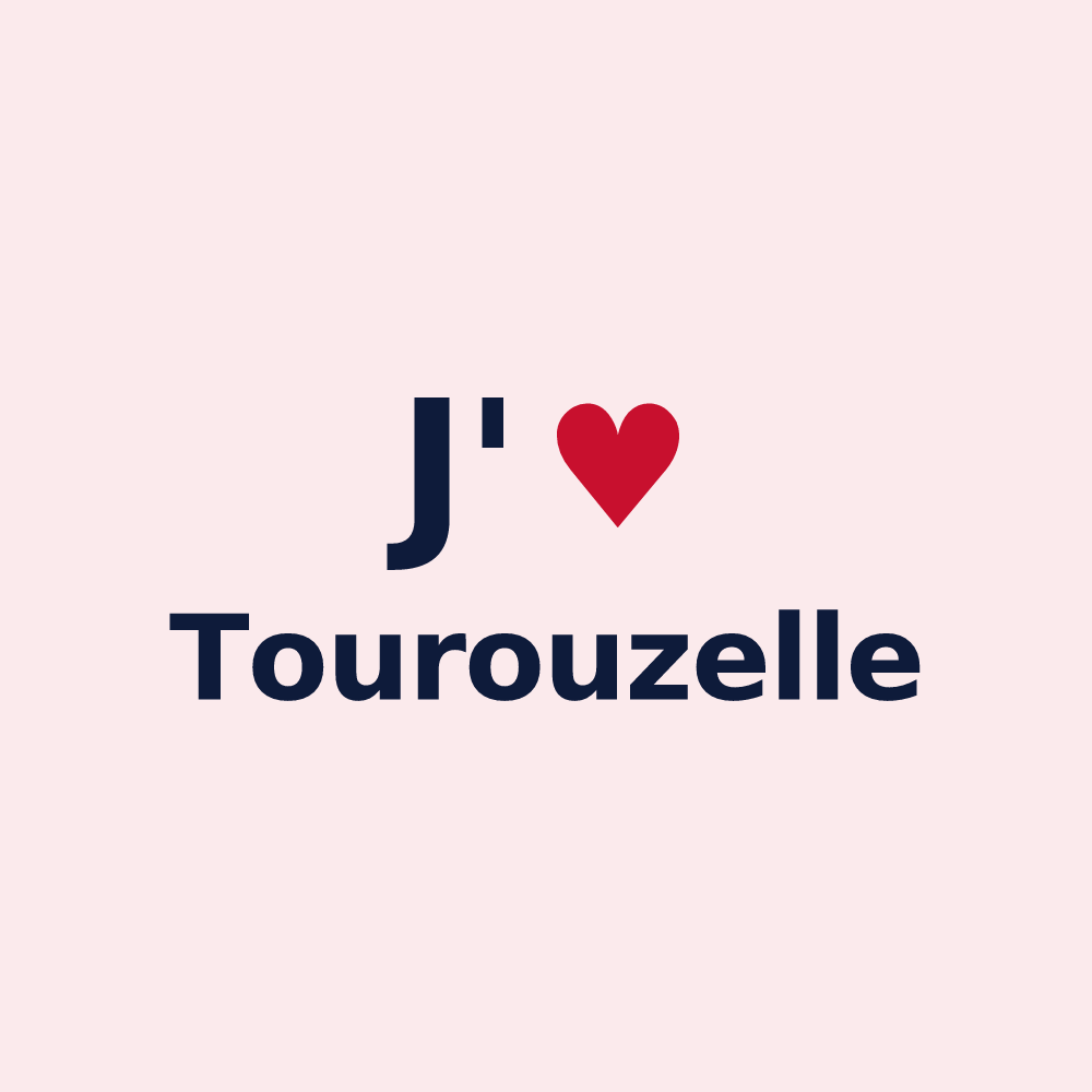 Magnet personnalisé Tourouzelle — design « J'aime Tourouzelle » imprimé sur le magnet