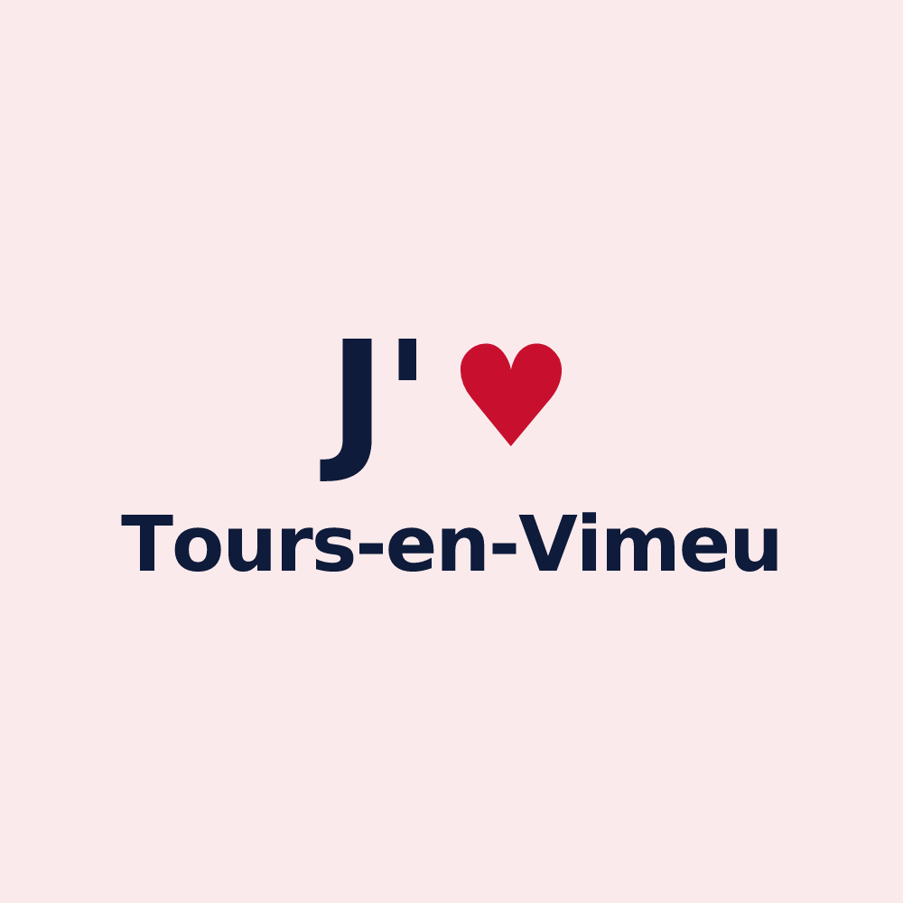 Magnet personnalisé Tours-en-Vimeu — design J'aime Tours-en-Vimeu