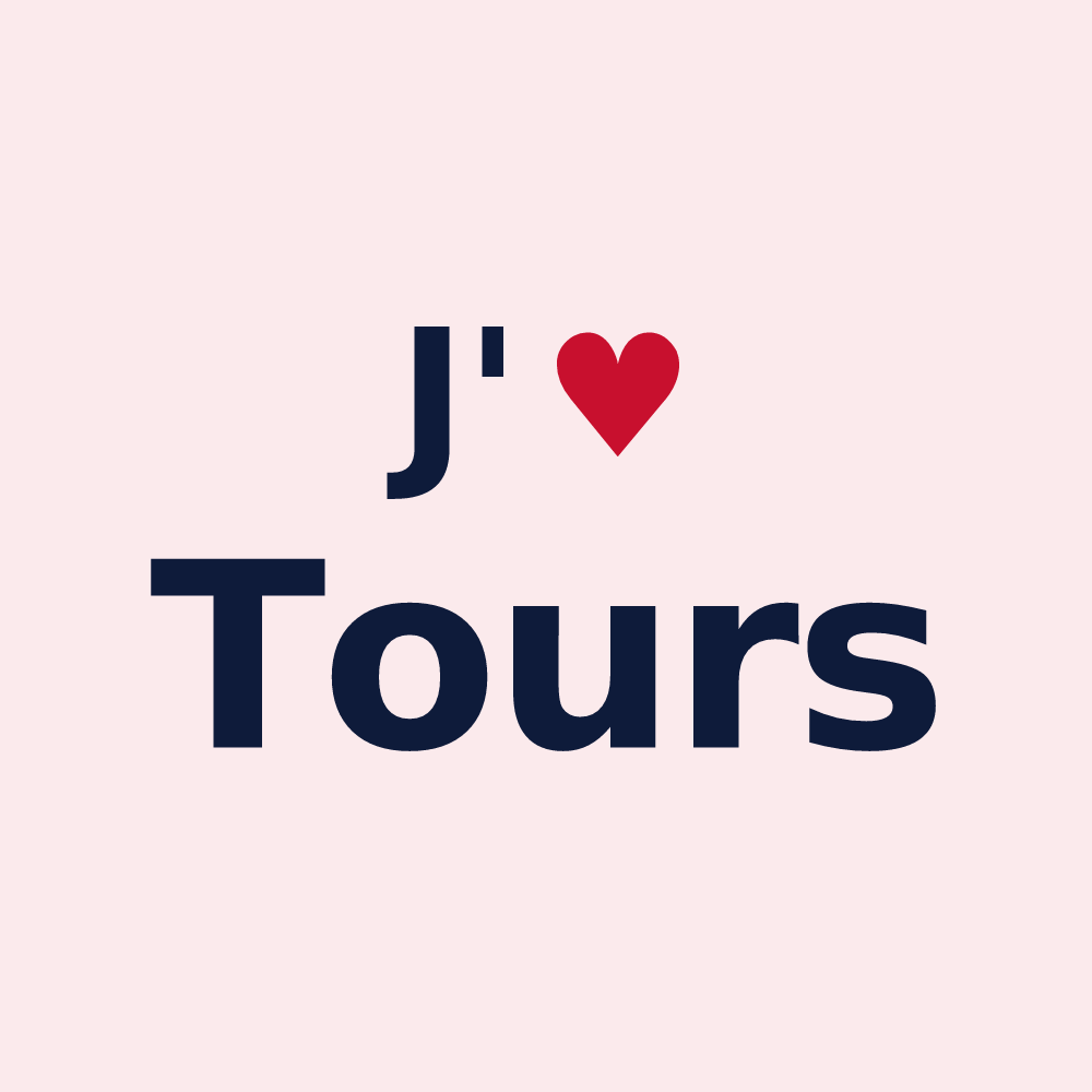 Magnet personnalisé Tours — design J'aime Tours