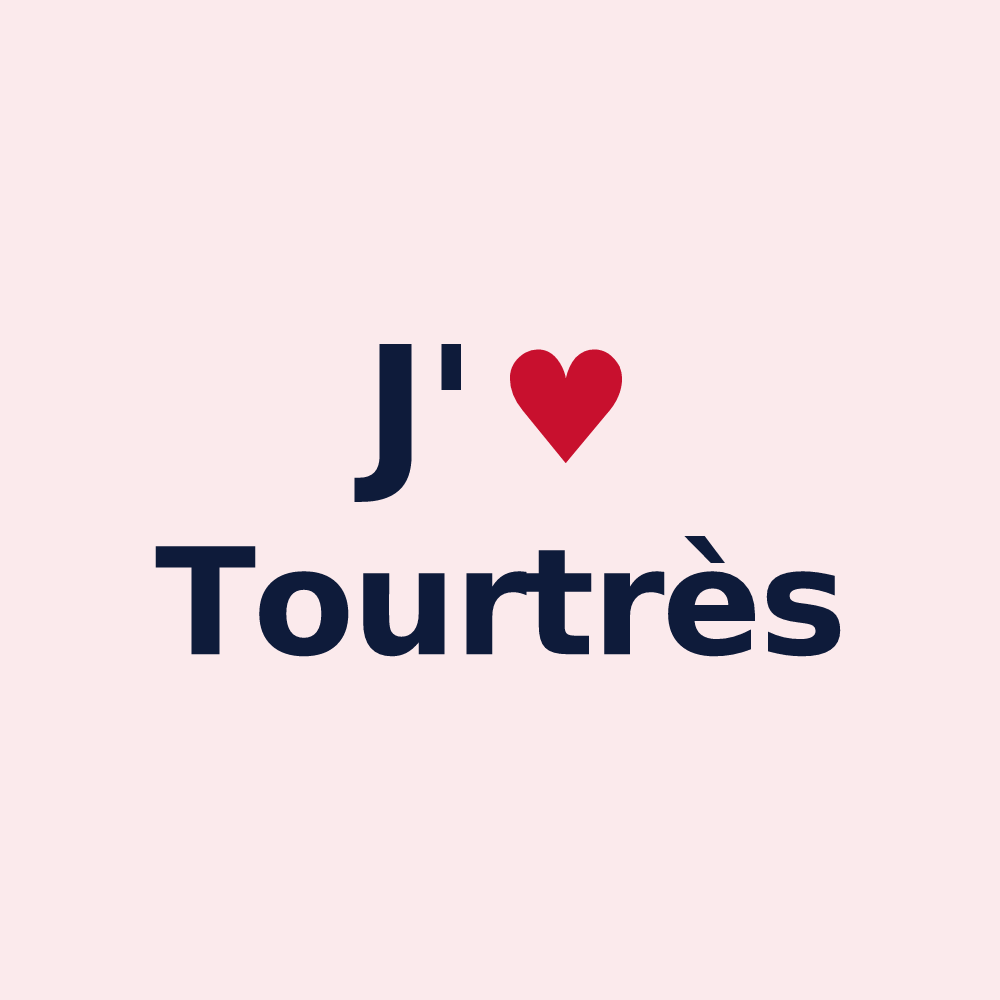 Magnet personnalisé Tourtrès — design J'aime Tourtrès