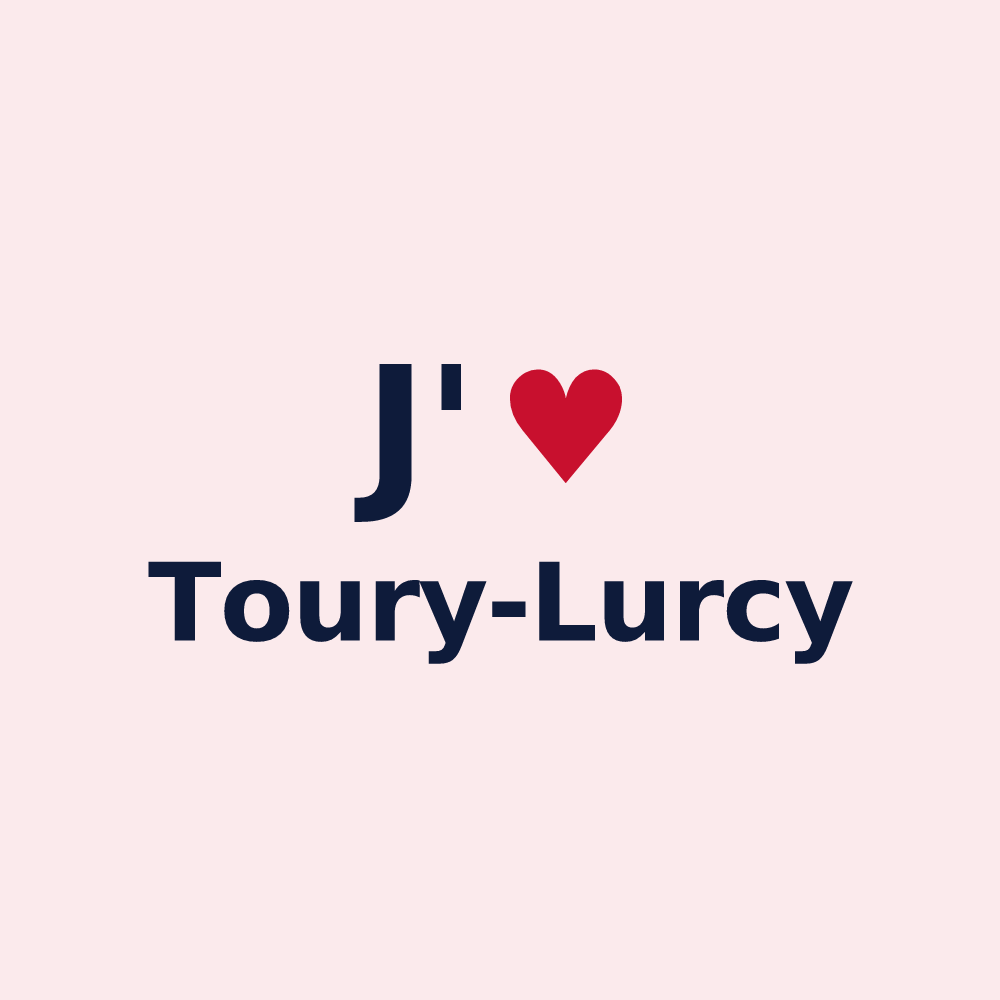 Magnet personnalisé Toury-Lurcy — design « J'aime Toury-Lurcy » imprimé sur le magnet