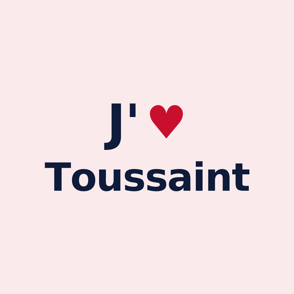Magnet personnalisé Toussaint — design J'aime Toussaint
