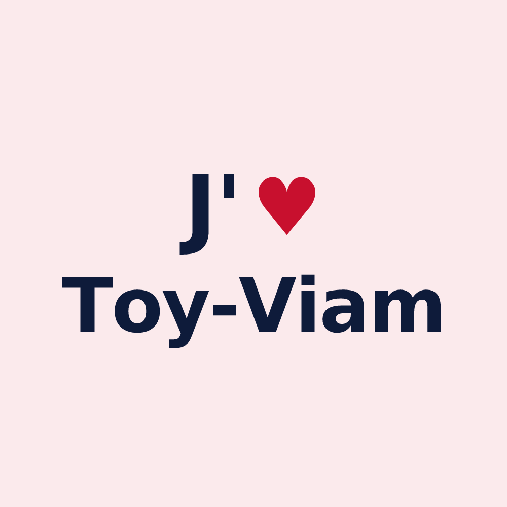 Magnet personnalisé Toy-Viam — design « J'aime Toy-Viam » imprimé sur le magnet