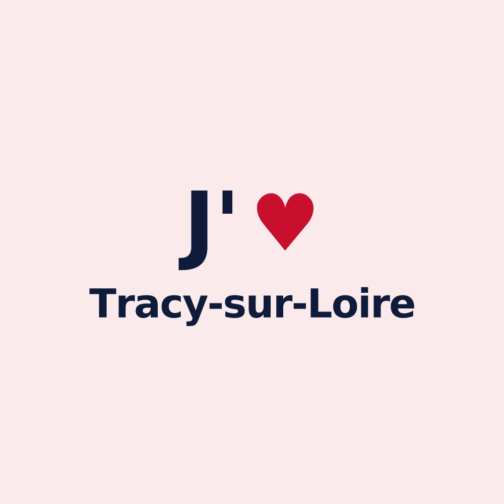 Magnet personnalisé Tracy-sur-Loire — design J'aime Tracy-sur-Loire