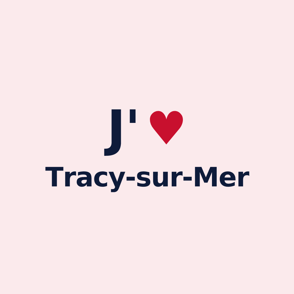 Magnet personnalisé Tracy-sur-Mer — design J'aime Tracy-sur-Mer