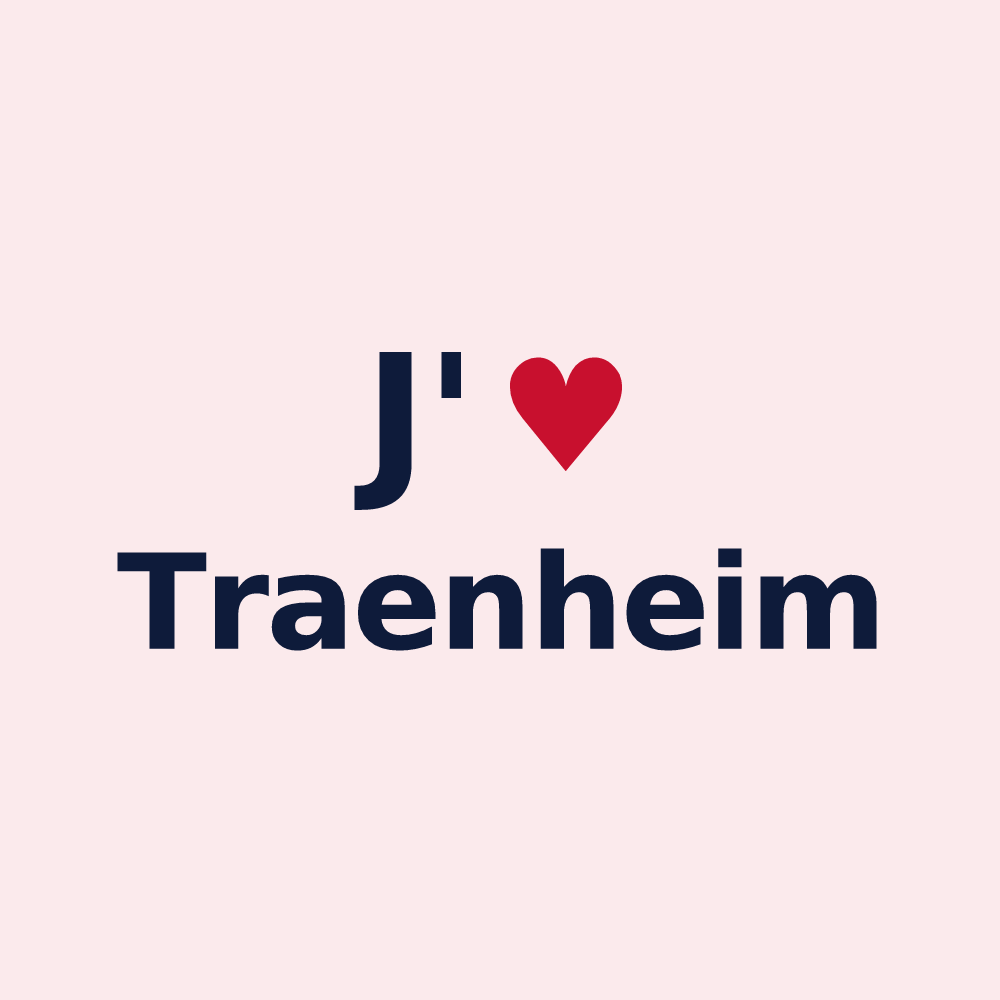 Magnet personnalisé Traenheim — design J'aime Traenheim