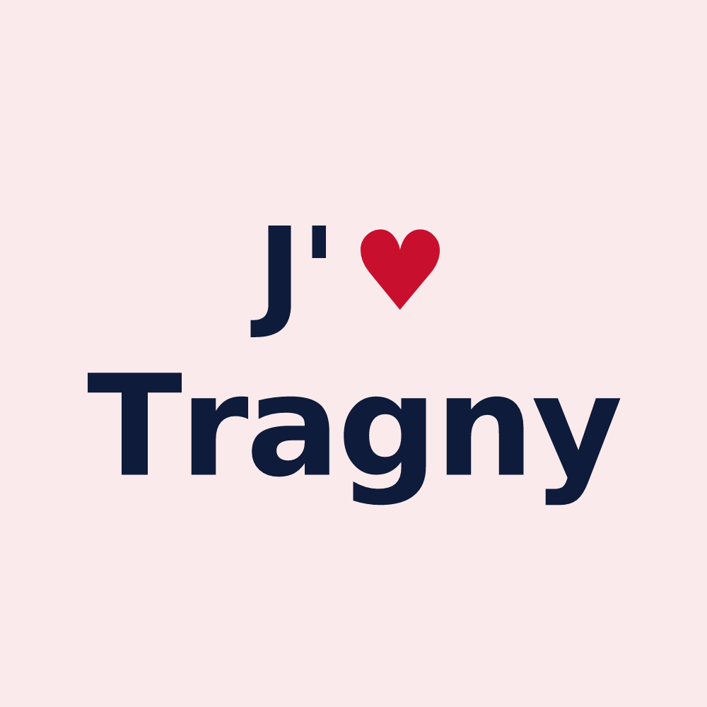 Magnet personnalisé Tragny — design J'aime Tragny