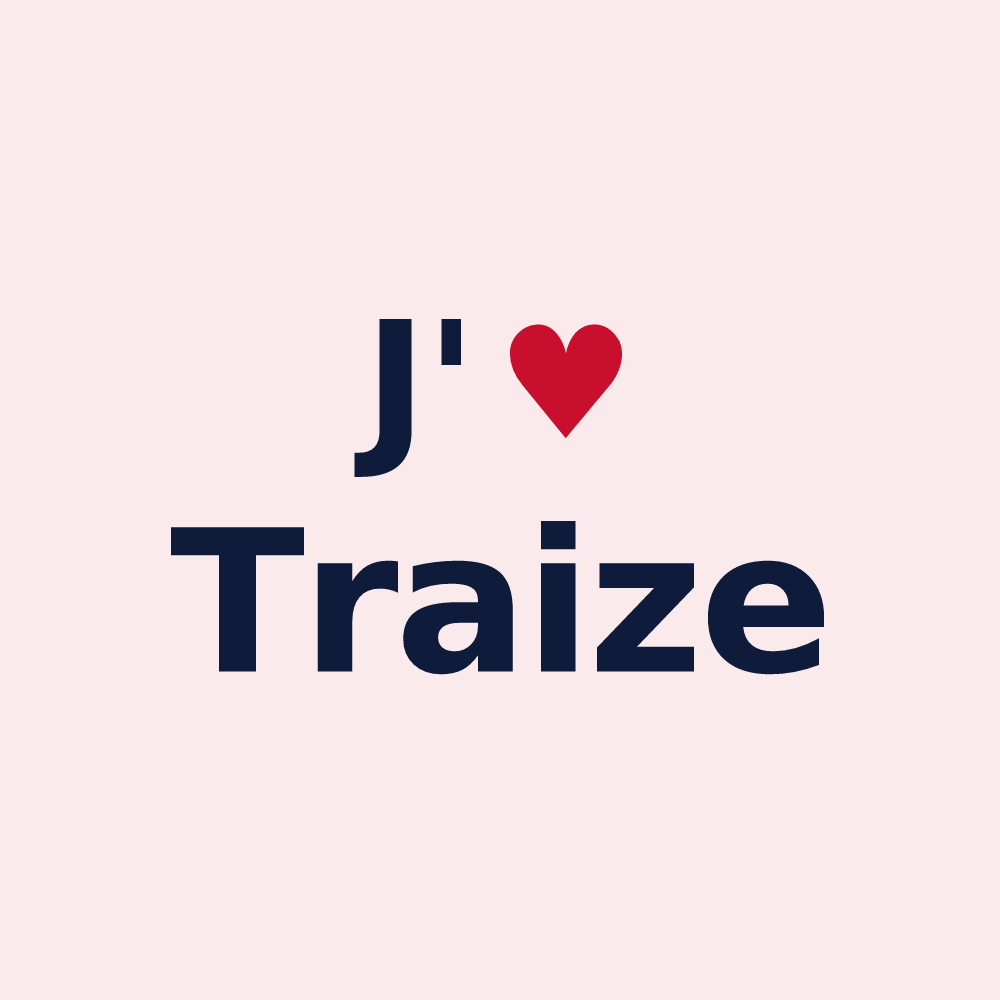 Magnet personnalisé Traize — design J'aime Traize