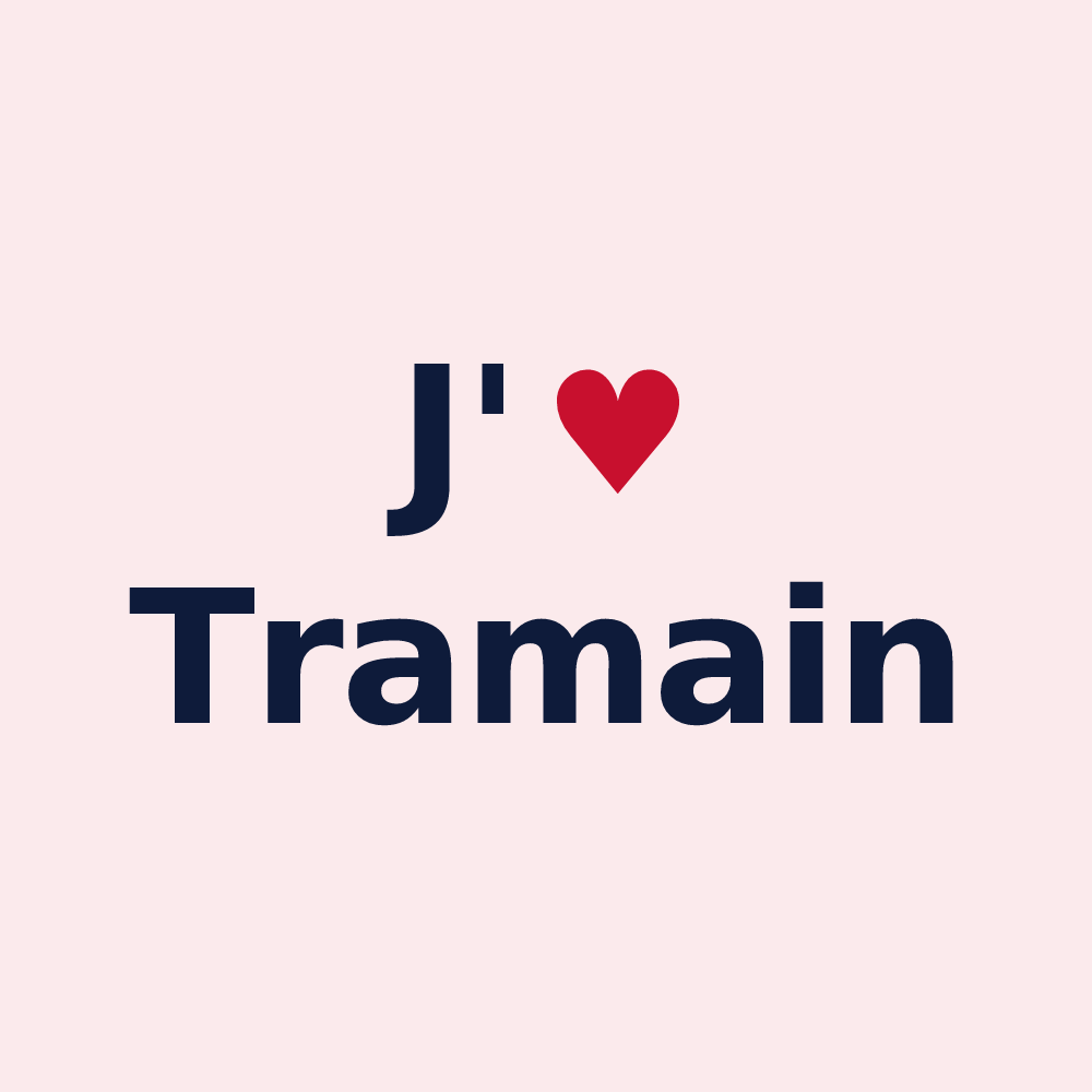 Magnet personnalisé Tramain — design J'aime Tramain