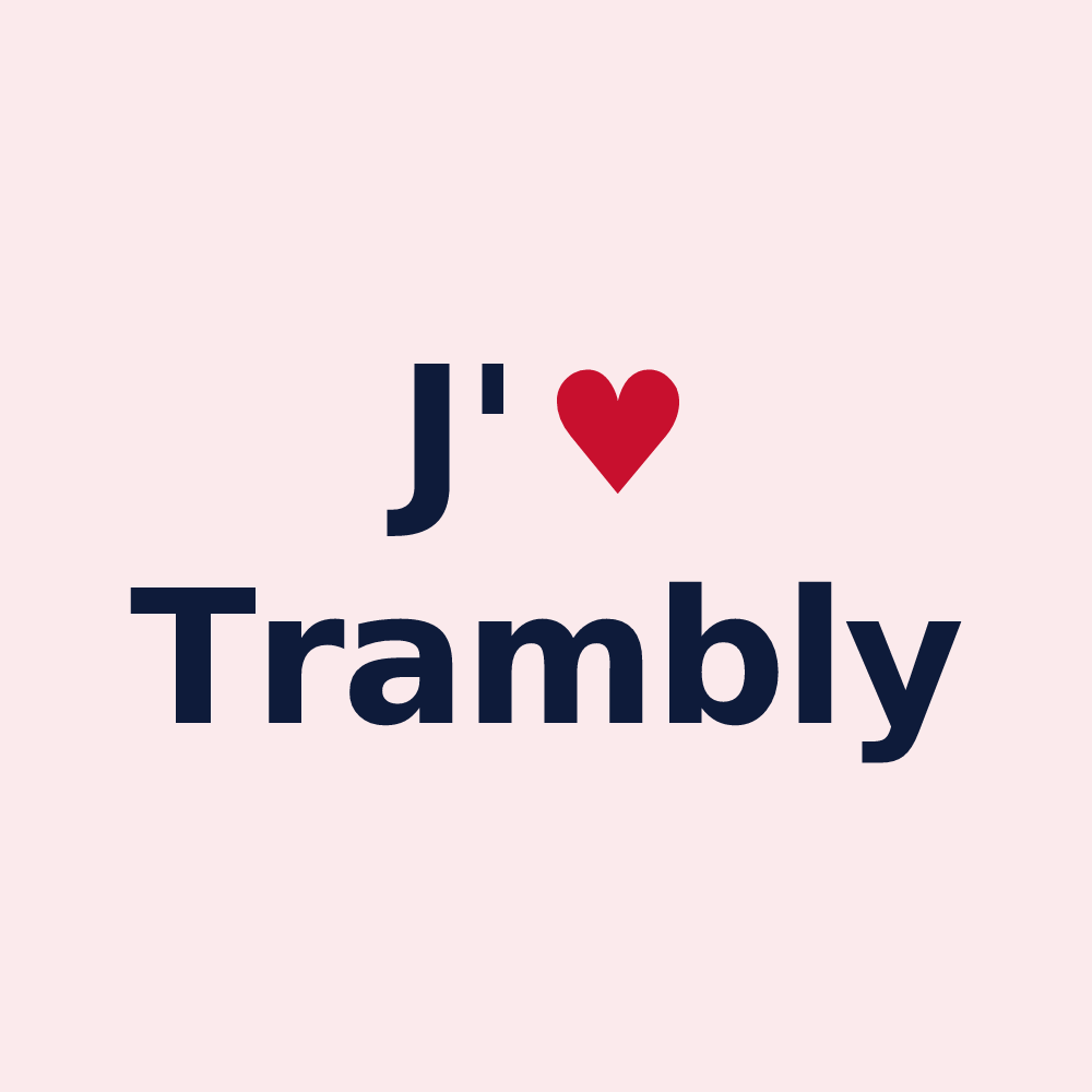 Magnet personnalisé Trambly — design J'aime Trambly