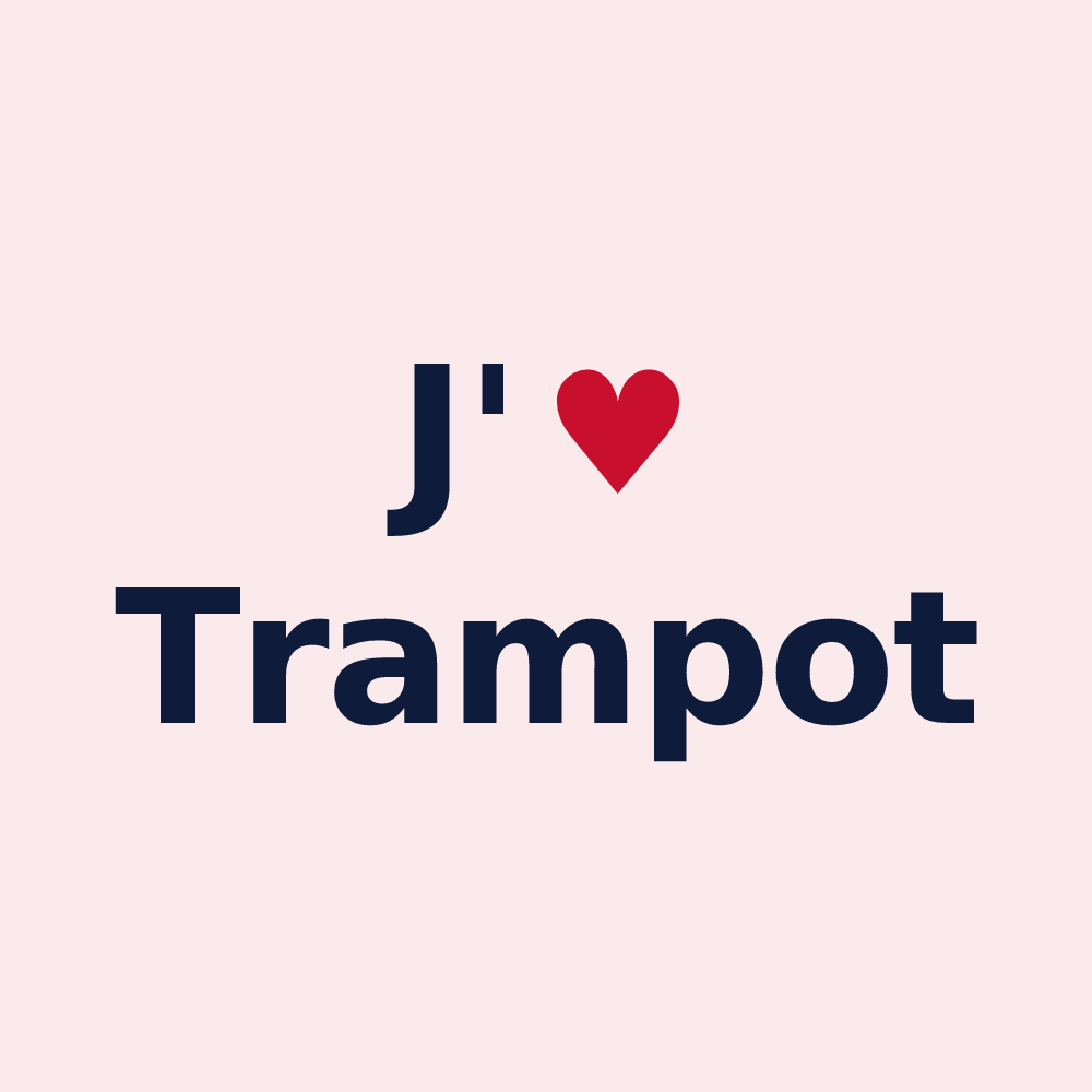 Magnet personnalisé Trampot — design « J'aime Trampot » imprimé sur le magnet