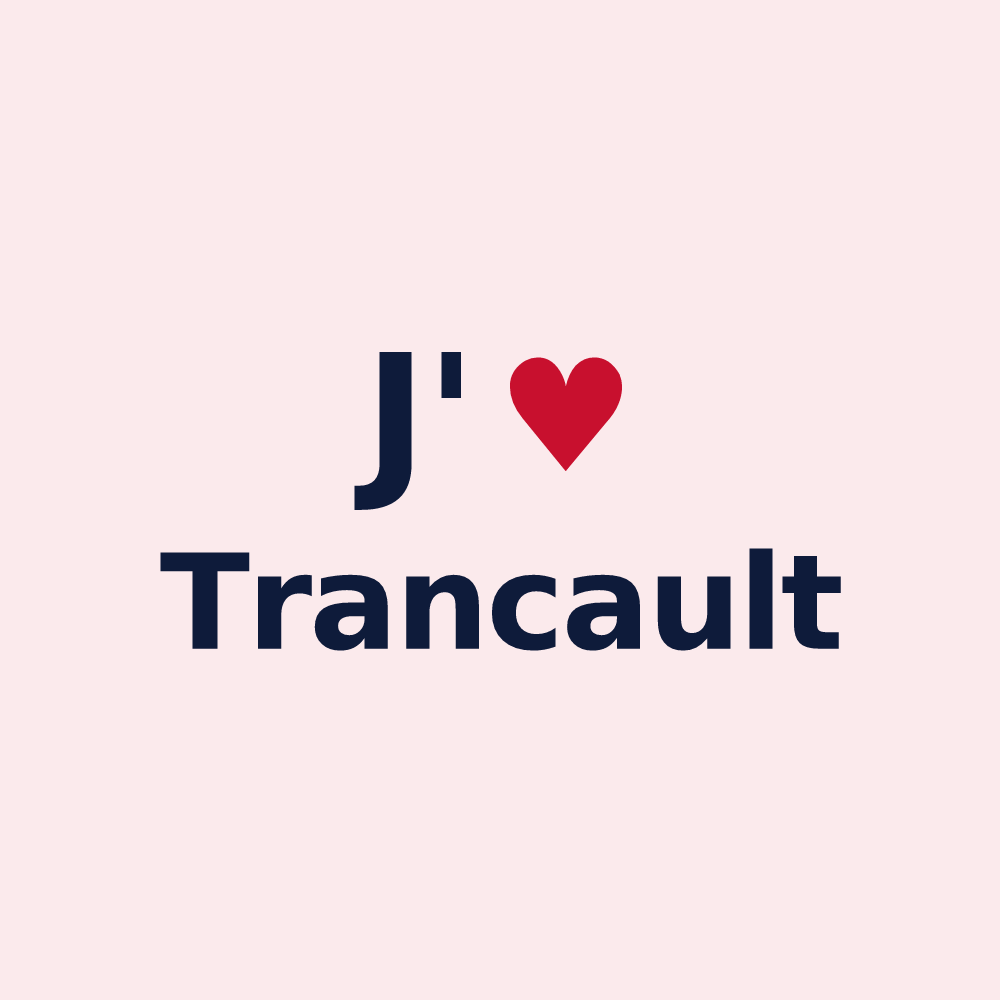Magnet personnalisé Trancault — design J'aime Trancault