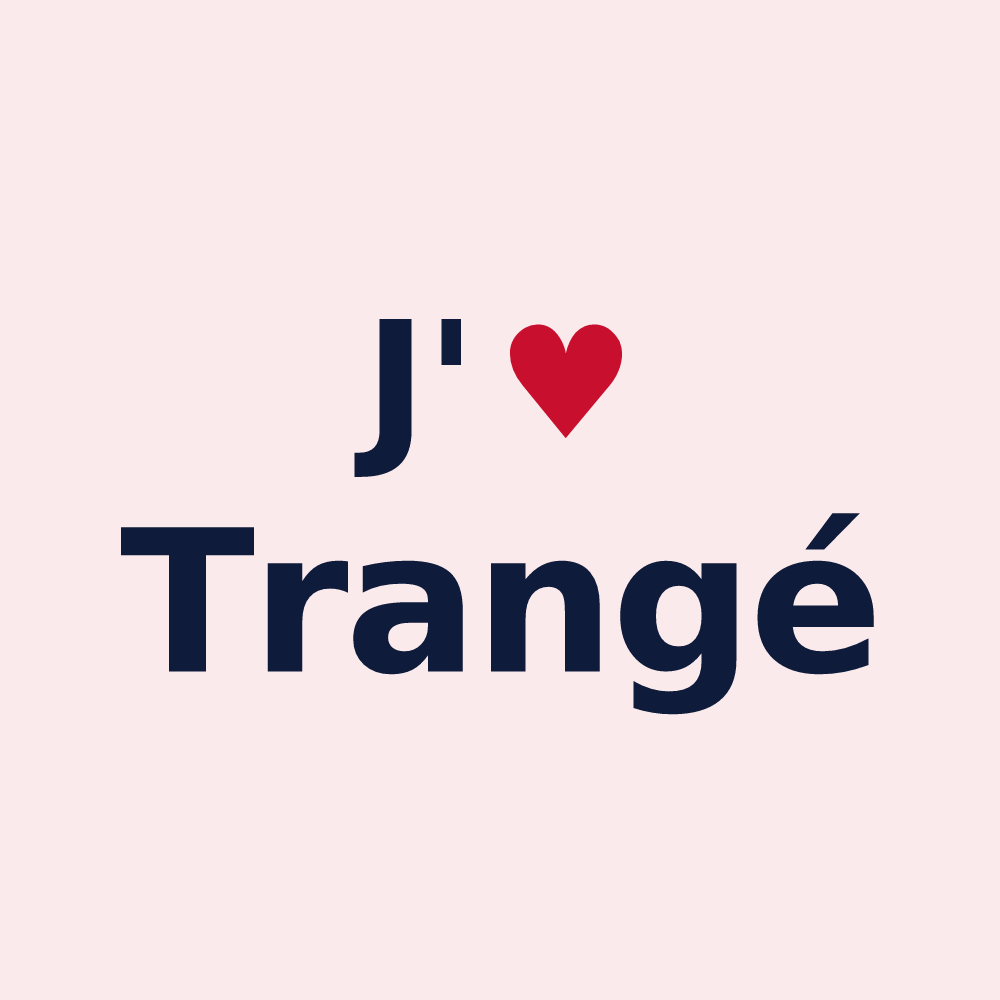 Magnet personnalisé Trangé — design J'aime Trangé