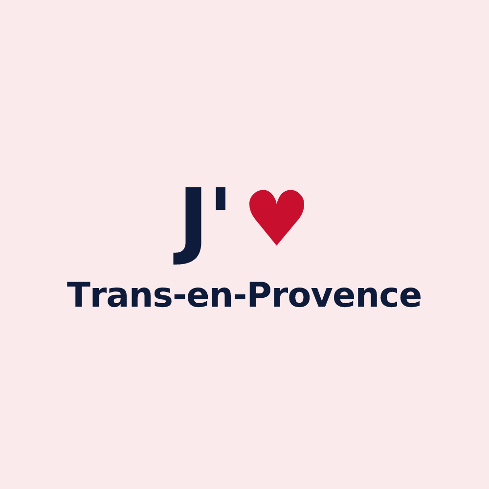 Magnet personnalisé Trans-en-Provence — design J'aime Trans-en-Provence