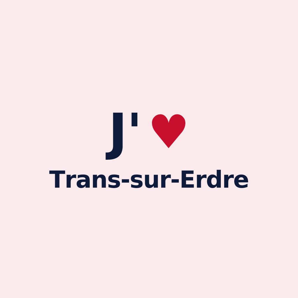 Magnet personnalisé Trans-sur-Erdre — design J'aime Trans-sur-Erdre