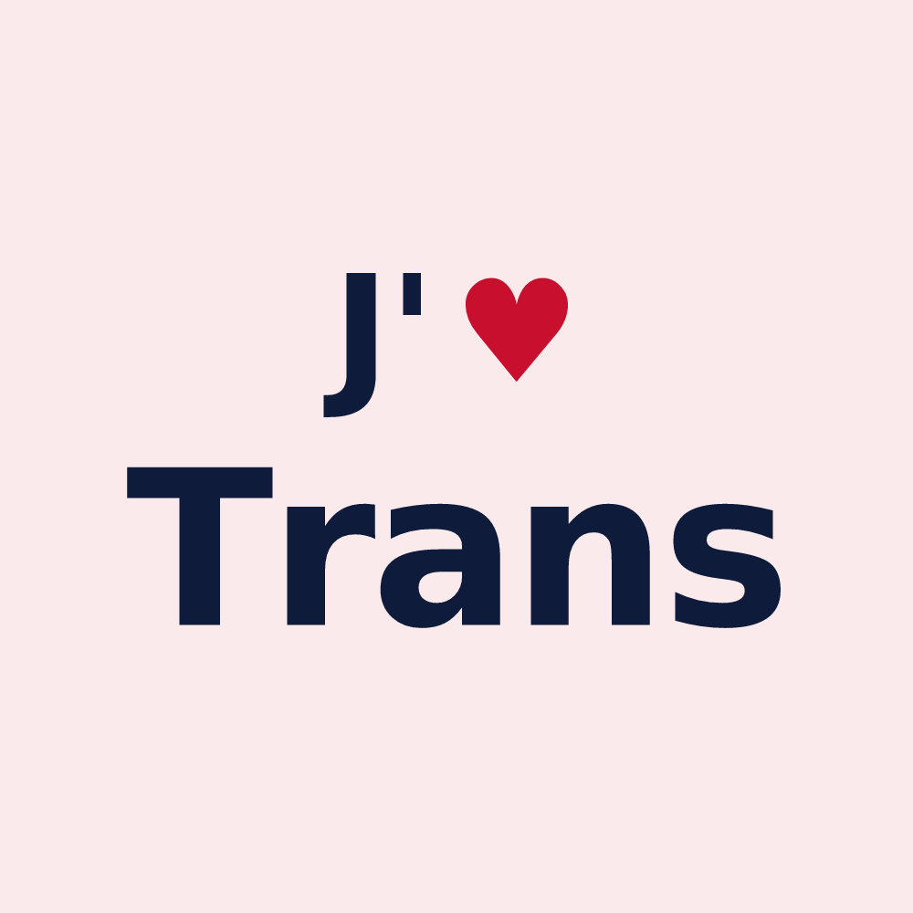 Magnet personnalisé Trans — design J'aime Trans