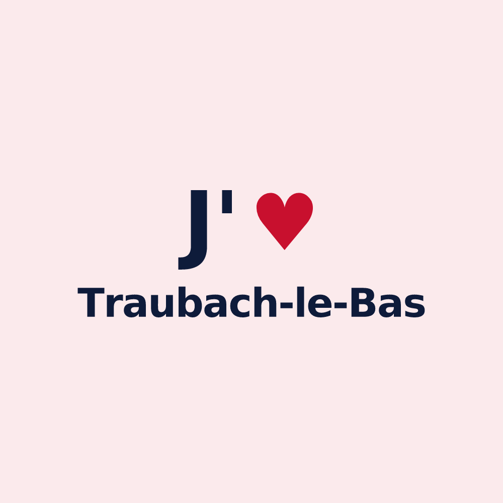 Magnet personnalisé Traubach-le-Bas — design J'aime Traubach-le-Bas