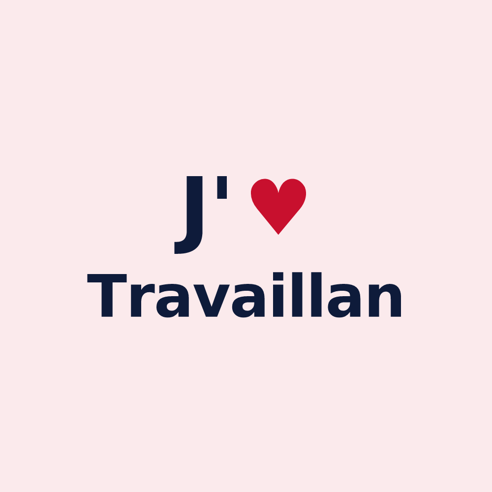 Magnet personnalisé Travaillan — design J'aime Travaillan