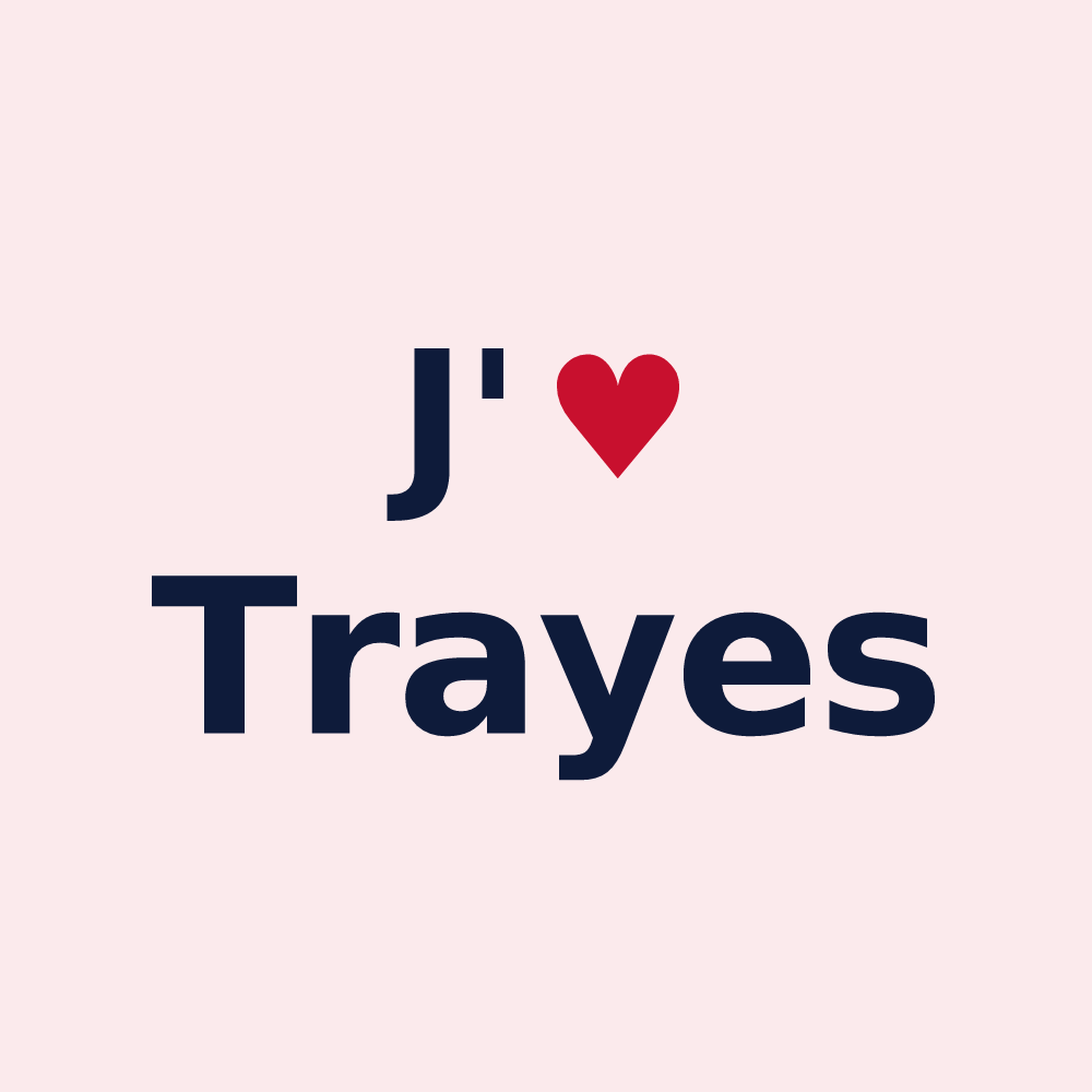 Magnet personnalisé Trayes — design J'aime Trayes