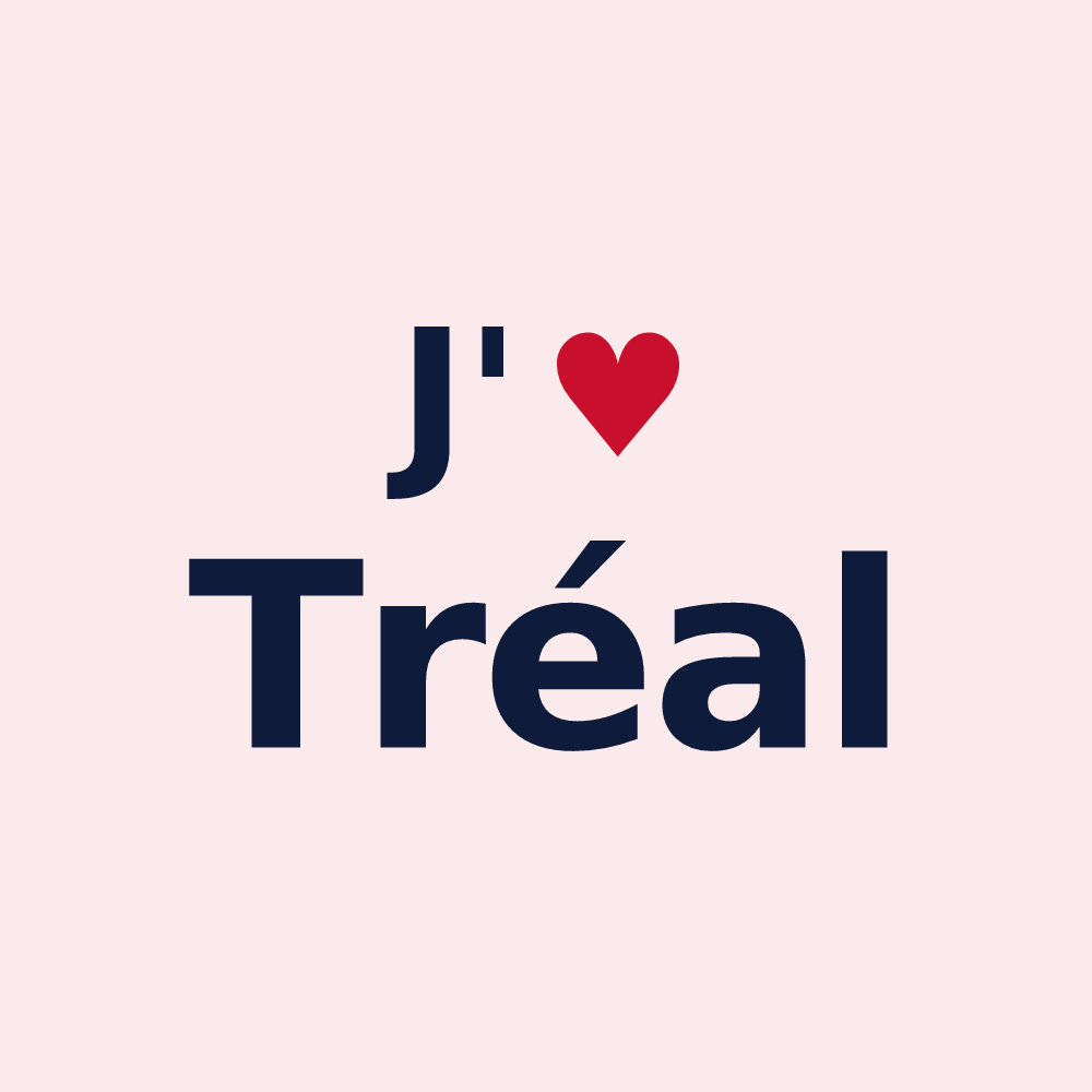 Magnet personnalisé Tréal — design J'aime Tréal