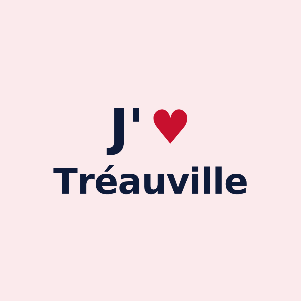 Magnet personnalisé Tréauville — design J'aime Tréauville