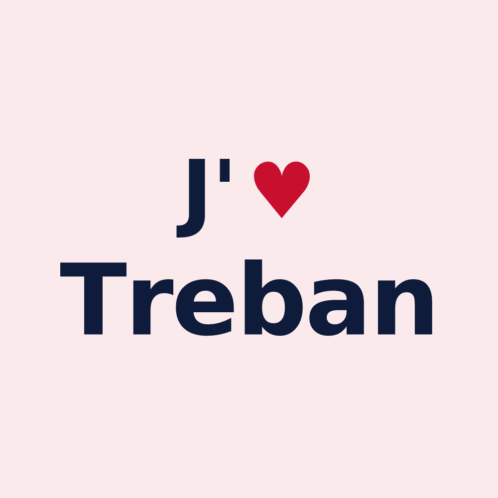 Magnet personnalisé Treban — design J'aime Treban