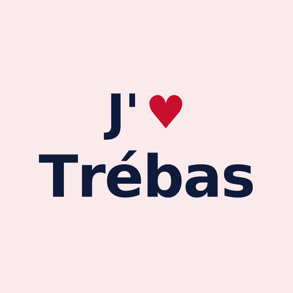 Magnet personnalisé Trébas — design J'aime Trébas
