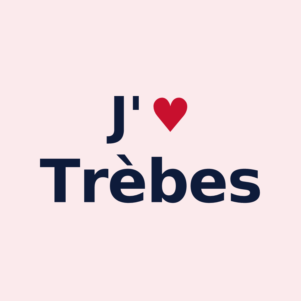 Magnet personnalisé Trèbes — design J'aime Trèbes