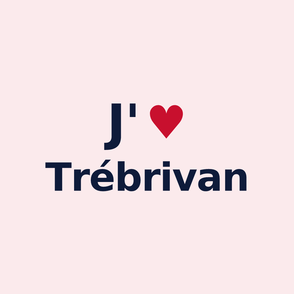 Magnet personnalisé Trébrivan — design J'aime Trébrivan
