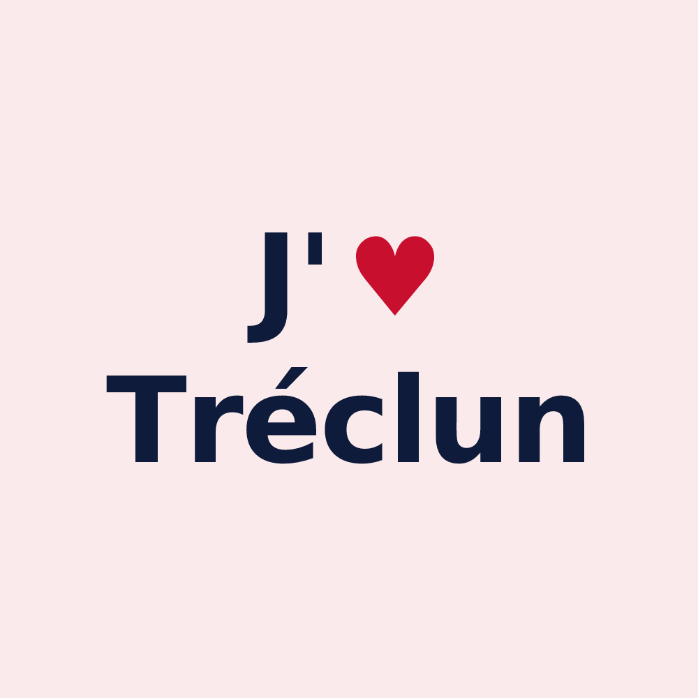 Magnet personnalisé Tréclun — design J'aime Tréclun