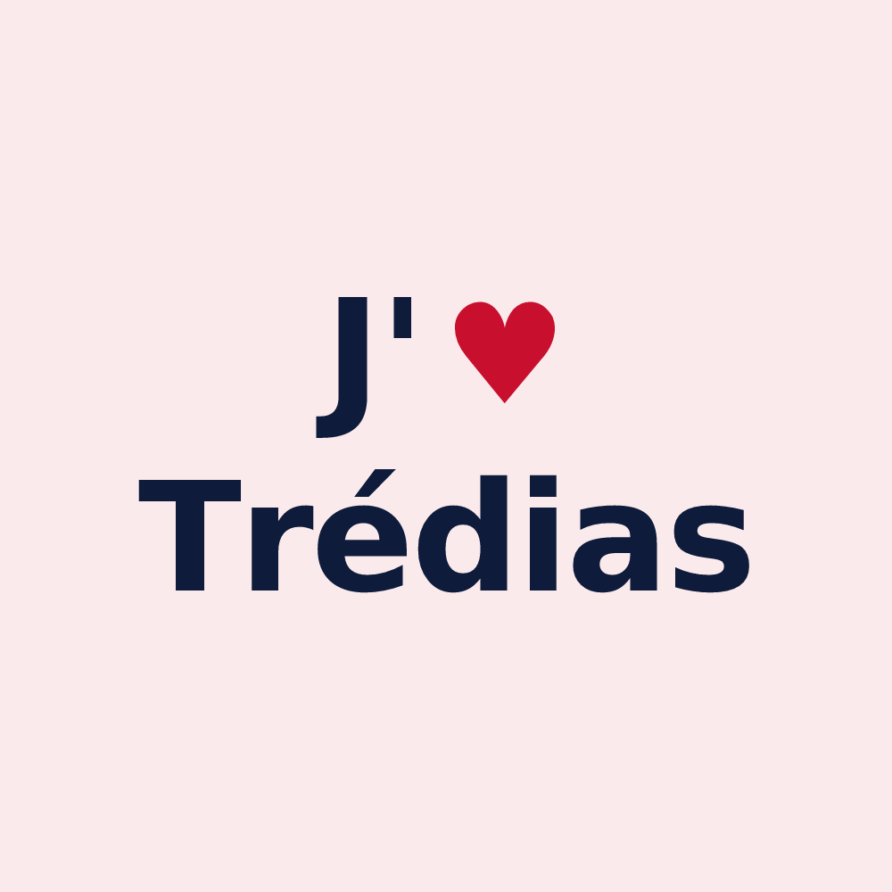 Magnet personnalisé Trédias — design J'aime Trédias